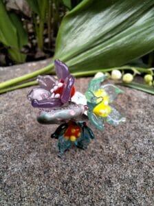 Aubergine teal ice blue fairy bouquet