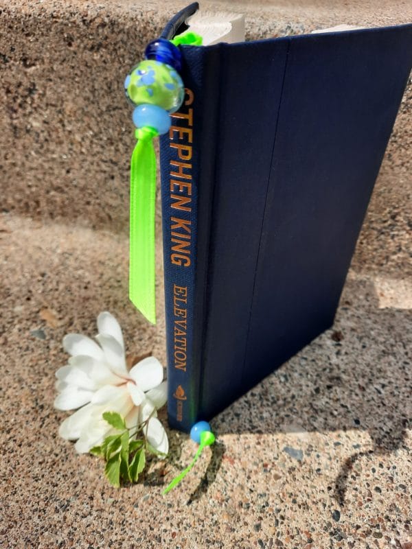 Blues on lime bookmark