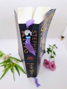 Blues and purple with gold bookmark