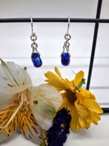 Cobalt with heart in silver