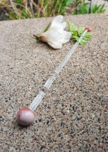 Coral swirl swirly swizzle stick