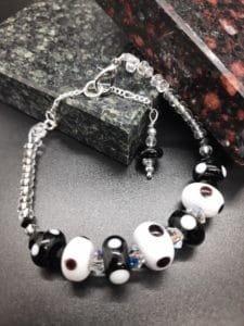 Dotty black and white bracelet