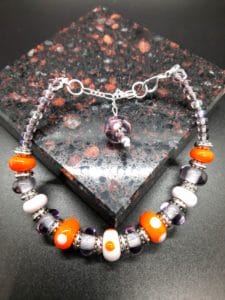 Dotty pink and orange bracelet