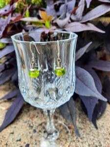 Grass green - dangle earrings