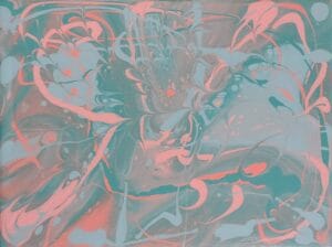 Pour Painting Pastels Pink, Teal and Blue