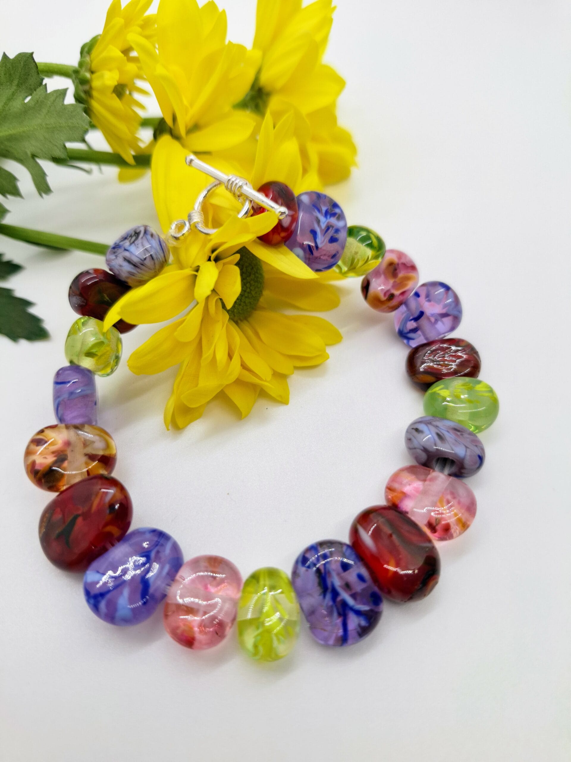 Kaleidoscope feather flat bracelet
