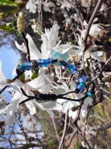 Blues kitty face bracelet