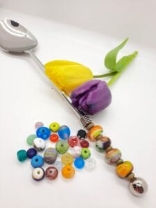 Spring swirls large serving spoon