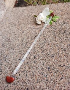 North shore rock red swirly swizzle stick