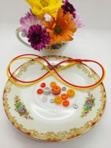 Sunshine yellow and orange DIY necklace