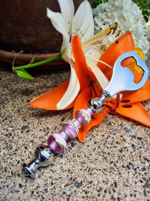 Pink champale - fancy bottle opener