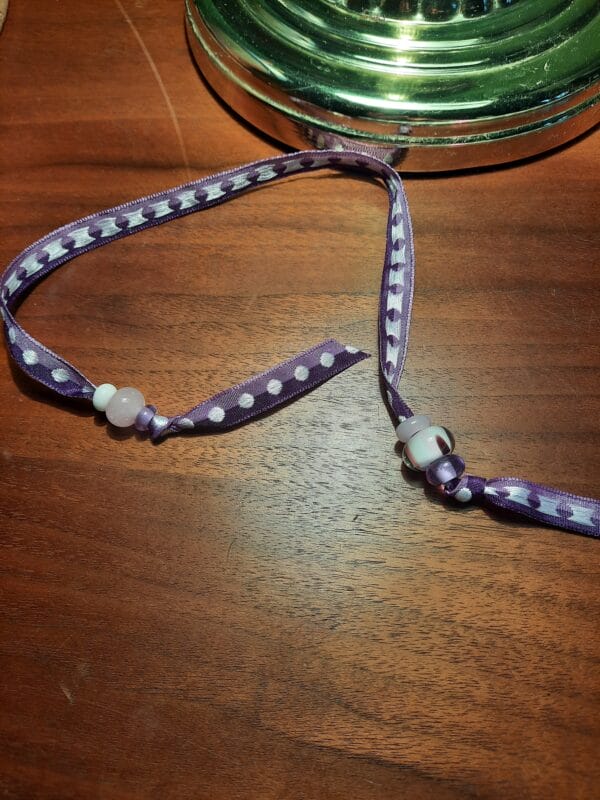 Purple with white dots bookmark