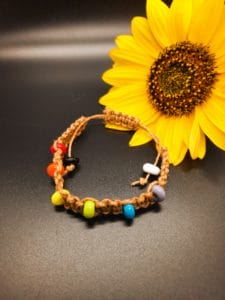 Rainbow - six colors with black and white ties