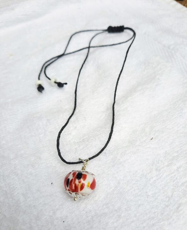 Red dragon on hemp necklace