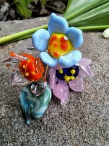 Sky blue and pinks fairy bouquet