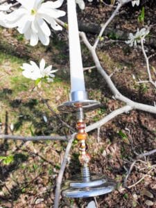 Swirly sparkling browns taper candle holder