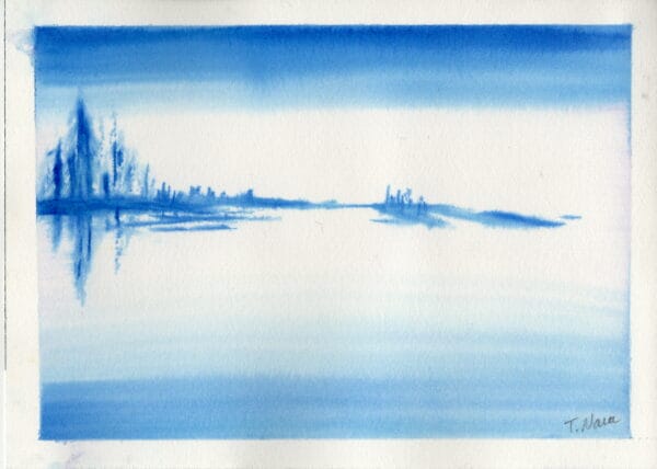 blue winter landscape