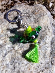 Turtle with lime keychain