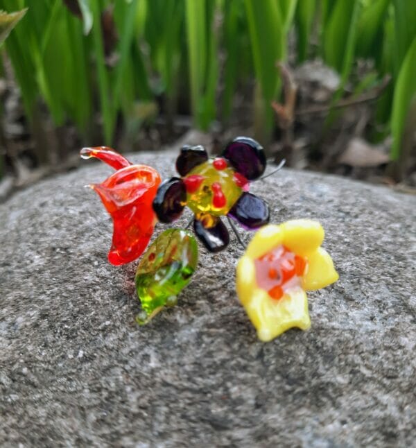 Violet orange yellow fairy bouquet