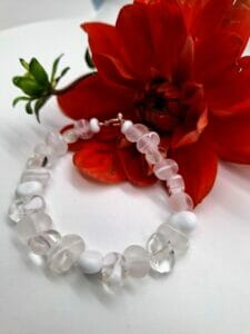 White frosted and flattened bracelet 2