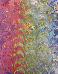 decorative paper pattern (palm) in rainbow colors